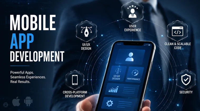 Mobile app development — UI/UX design, cross-platform, performance, security